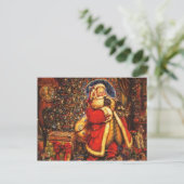 Cartes Pour Fêtes Annuelles Père Noël à l'ancienne (Debout devant)