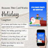 Cartes Pour Fêtes Annuelles Père Noël Acupuncture Rendez-vous Noël