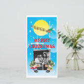 Cartes Pour Fêtes Annuelles Père Noël - Adieu (Debout devant)