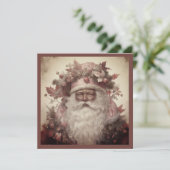 Cartes Pour Fêtes Annuelles Père Noël Afro-Américain, chapeau rouge rococo et (Debout devant)