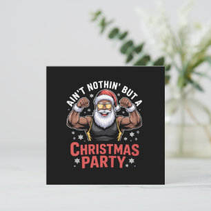 Cartes Pour Fêtes Annuelles Père Noël afro-américain Pyjama de Noël