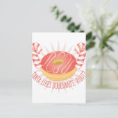 Cartes Pour Fêtes Annuelles Père Noël aime les beignets (Debout devant)