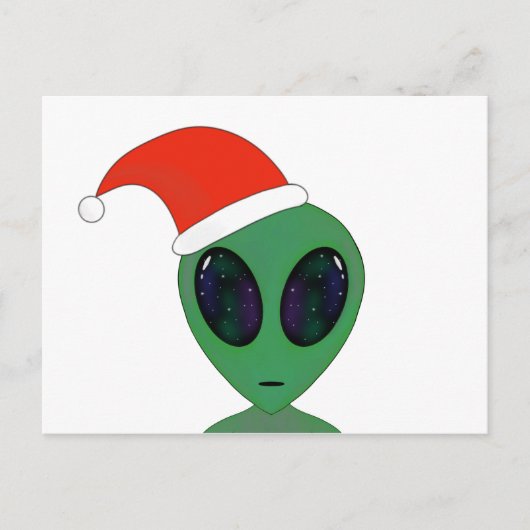 Cartes Pour Fêtes Annuelles Père Noël alien (Devant)