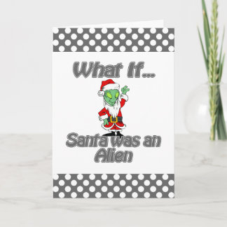 Cartes Pour Fêtes Annuelles père Noël alien