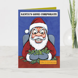 Cartes Pour Fêtes Annuelles Père Noël allé d'entreprise !