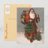 Cartes Pour Fêtes Annuelles Père Noël allemande (Devant / Derrière)
