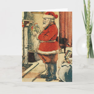Cartes Pour Fêtes Annuelles Père Noël ancienne