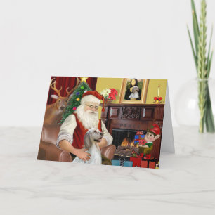 Cartes Pour Fêtes Annuelles Père Noël Anglais Setter
