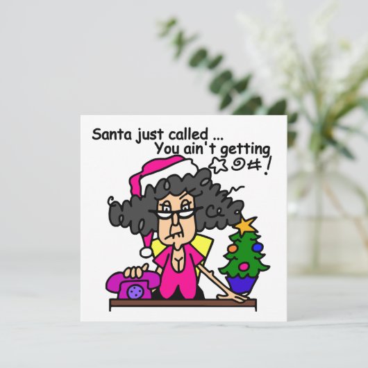 Cartes Pour Fêtes Annuelles Père Noël appelée (Debout devant)