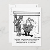 Cartes Pour Fêtes Annuelles Père Noël, appelez un serrurier (Devant / Derrière)