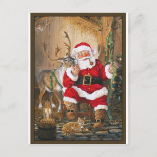 Cartes Pour Fêtes Annuelles Père Noël après la veille de Noël