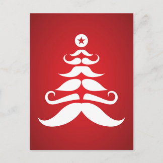 Cartes Pour Fêtes Annuelles Père Noël Arbre de Noël Moustache