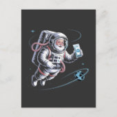 Cartes Pour Fêtes Annuelles Père Noël Astronaut avec Spacesuit Festif Noël (Devant)