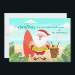 Cartes Pour Fêtes Annuelles Père Noël At The Beach Christmas Card<br><div class="desc">Une carte de Noël avec Père Noël à la plage. (Vector créé par jcomp - www.freepik.com). La carte est facile à customiser avec votre libellé, police et couleur de police. Pas exactement ce que vous cherchez ? Tous nos produits peuvent être conçus sur mesure pour répondre à vos besoins sans...</div>
