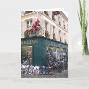 Cartes Pour Fêtes Annuelles Père Noël au Bike Shop