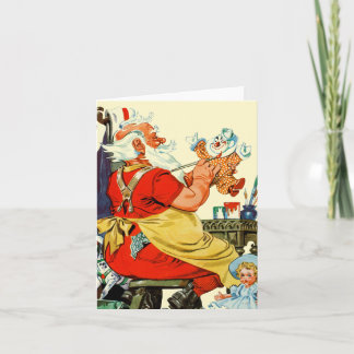 Cartes Pour Fêtes Annuelles Père Noël au travail