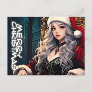 Cartes Pour Fêtes Annuelles Père Noël aux cheveux argentés – Joyeux Noël
