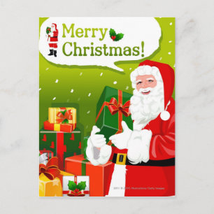 Cartes Pour Fêtes Annuelles Père Noël avec cadeaux