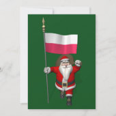 Cartes Pour Fêtes Annuelles Père Noël Avec Drapeau De Pologne (Devant)