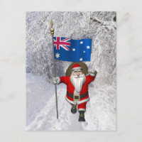 Père Noël Avec L'Ensigne D'Australie