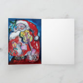 CARTES POUR FÊTES ANNUELLES PÈRE NOËL AVEC MONOGRAMME VIOLIN (Intérieur)