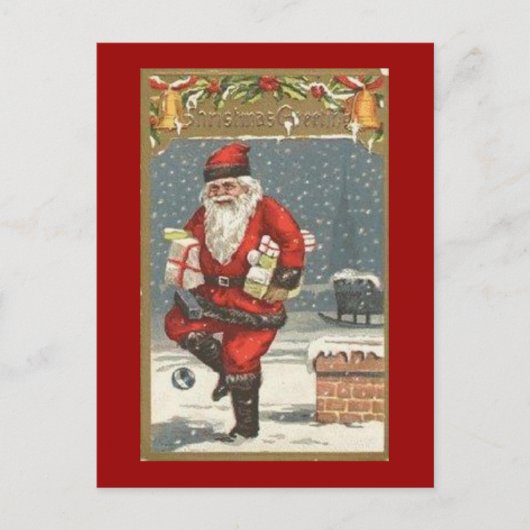 Cartes Pour Fêtes Annuelles Père Noël avec présentateurs (Devant)