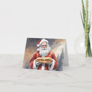 Cartes Pour Fêtes Annuelles Père Noël avec un Noël Philly Cheesestead