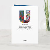 CARTES POUR FÊTES ANNUELLES PÈRE NOËL AVEC VIOLIN H MONOGRAMME (Dos)