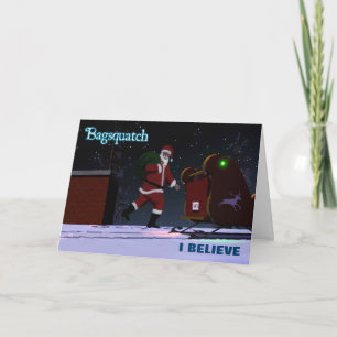 Cartes Pour Fêtes Annuelles Père Noël - Bagsquatch