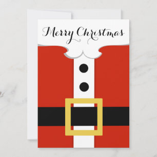 Cartes Pour Fêtes Annuelles père Noël Belt Christmas
