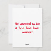 Cartes Pour Fêtes Annuelles Père Noël Blagues (Dos)