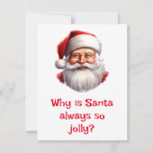 Cartes Pour Fêtes Annuelles Père Noël Blagues (Devant)