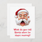 Cartes Pour Fêtes Annuelles Père Noël Blagues (Devant / Derrière)