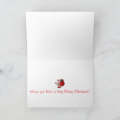 Cartes Pour Fêtes Annuelles Père Noël Blue Parties scintillant Balls Joyeux No (Intérieur)