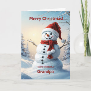 Cartes Pour Fêtes Annuelles Père Noël Bonhomme de neige