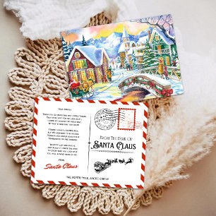 Cartes Pour Fêtes Annuelles Père Noël Bouton perdu : Un Noël magique