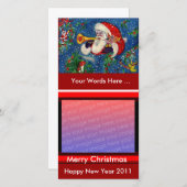 CARTES POUR FÊTES ANNUELLES PÈRE NOËL BUGLER NUIT DE NOËL (Devant / Derrière)