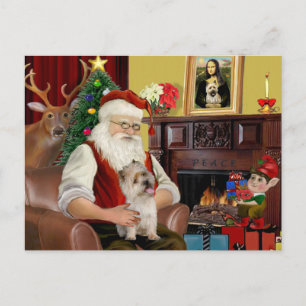 Cartes Pour Fêtes Annuelles père Noël Cairn Terrier