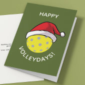 Cartes Pour Fêtes Annuelles Père Noël Casquette tendance Pickleball Green Noël