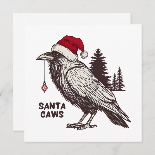 Cartes Pour Fêtes Annuelles Père Noël Caws (Devant / Derrière)
