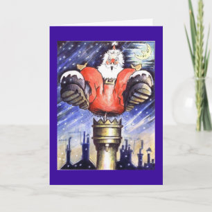 Cartes Pour Fêtes Annuelles Père Noël Chimney Shock