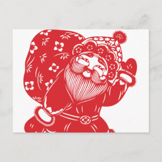 Cartes Pour Fêtes Annuelles Père Noël chinoise