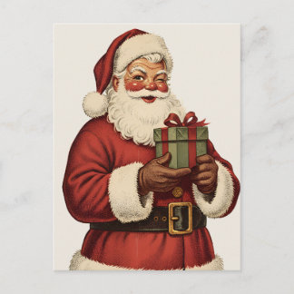 Cartes Pour Fêtes Annuelles Père Noël clinquant vintage Noël rétro