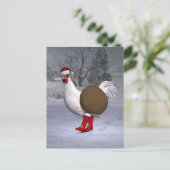 Cartes Pour Fêtes Annuelles Père Noël coq blanc (Debout devant)