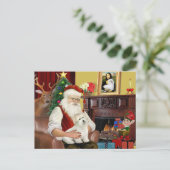 Cartes Pour Fêtes Annuelles Père Noël Coton de Tulear (#5) (Debout devant)