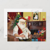 Cartes Pour Fêtes Annuelles Père Noël Coton de Tulear (#5) (Devant / Derrière)