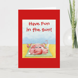 Cartes Pour Fêtes Annuelles Père Noël dans le rouge du sable