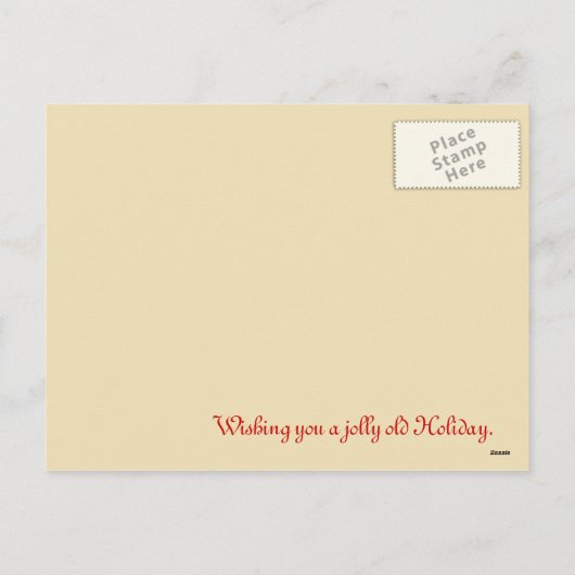 Cartes Pour Fêtes Annuelles Père Noël dans son atelier (Dos)