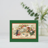 Cartes Pour Fêtes Annuelles Père Noël dans un avion (Debout devant)