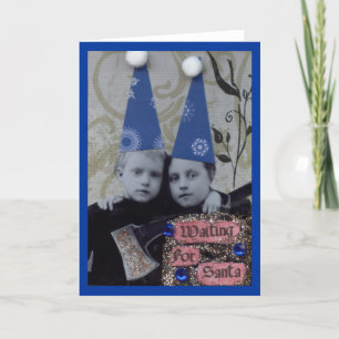 Cartes Pour Fêtes Annuelles Père Noël de attente